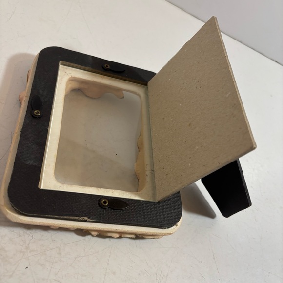 🛍️3/$30 Vintage 1980’s floral pink calla lily crackle ceramic picture frame - Picture 9 of 12